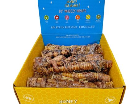 Honey I m Home Dog Buffalo Trachea Wrapped In Lung 10 Inch (Case of 10) Discount