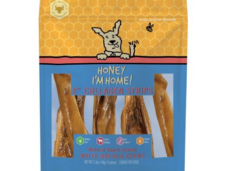 Honey I m Home Dog Buffalo Collagen Chew 6 Inch 5 Pack Cheap