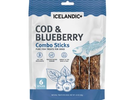 Icelandic Dog Cod & Blueberry Combo Sticks 2oz. Cheap