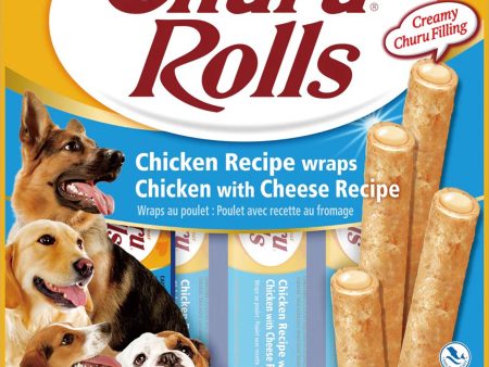 Inaba Dog Churu Rolls Chicken C Heese Wraps 6Ct 3.36Oz Hot on Sale