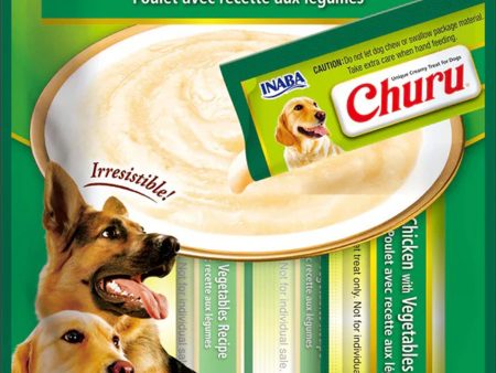 Inaba Dog Churu Tubes Chicken Vegetables 2oz. (6 Count) For Discount