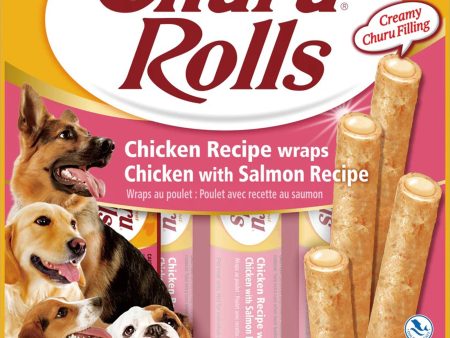 Inaba Dog Churu Rolls Chicken S Almon Wraps 6Ct 3.36Oz For Discount