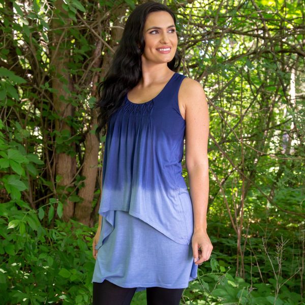 Stella Blue Ombre Sleeveless Tunic Discount