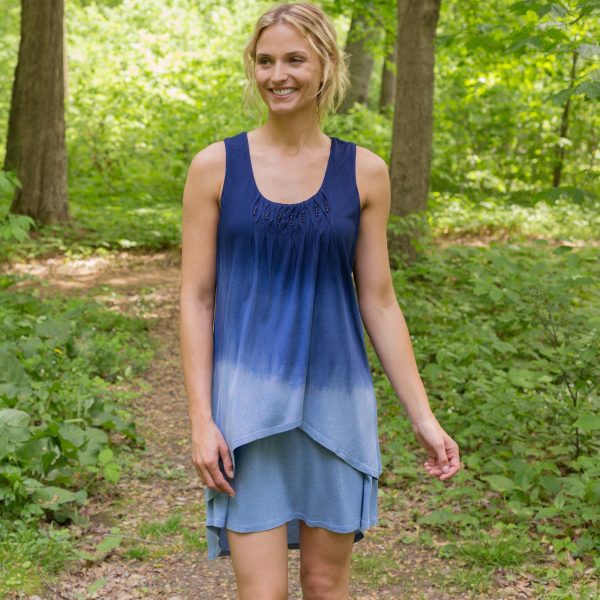 Stella Blue Ombre Sleeveless Tunic Discount