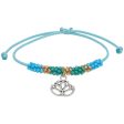 Beaded Lotus Aqua Bracelet! Online Sale