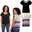 Tribal Print Sheer Back Tee For Discount