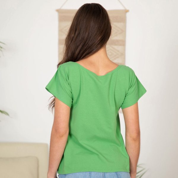 Organic Shirred Sleeve Tee Hot on Sale