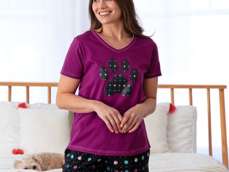 Polka Dot Paws Pajama Shorts Set Cheap