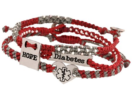 Wakami Hope For a Cure Diabetes Bracelets - Set of 3 Hot on Sale