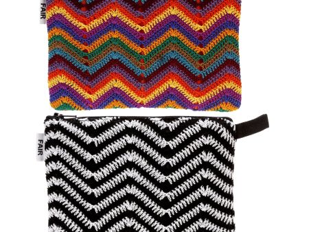 Zig Zag Crochet Pouch For Discount