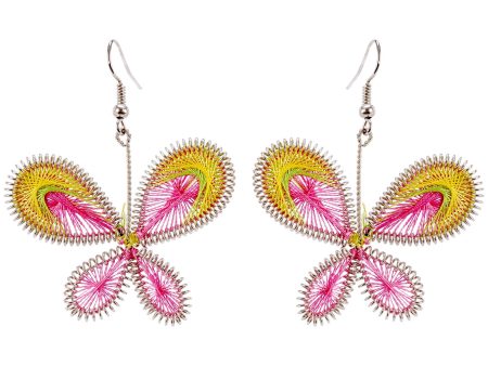 Art of Thread Butterfly Earrings Hot on Sale