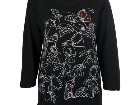 Birds of Paradise Embroidered Top Online now