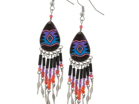 Colorful Ceramic Teardrop Chandelier Earrings Discount