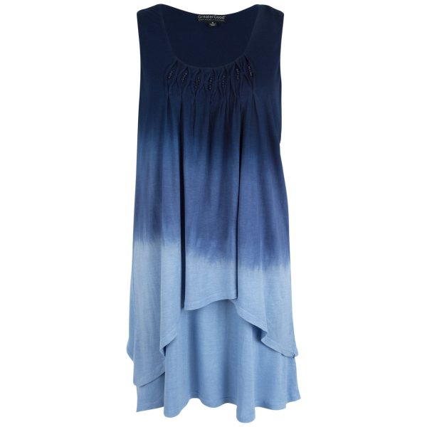 Stella Blue Ombre Sleeveless Tunic Discount