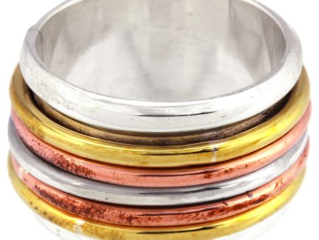 Mixed Metals Spinning Sterling Ring Supply