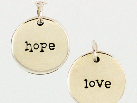 Hope Love Double Sided Sterling Necklace Online Hot Sale