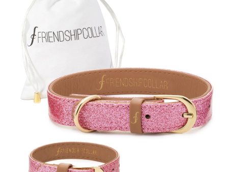 The Sparkling Pink Friendship Collar & Bracelet Set Online Hot Sale