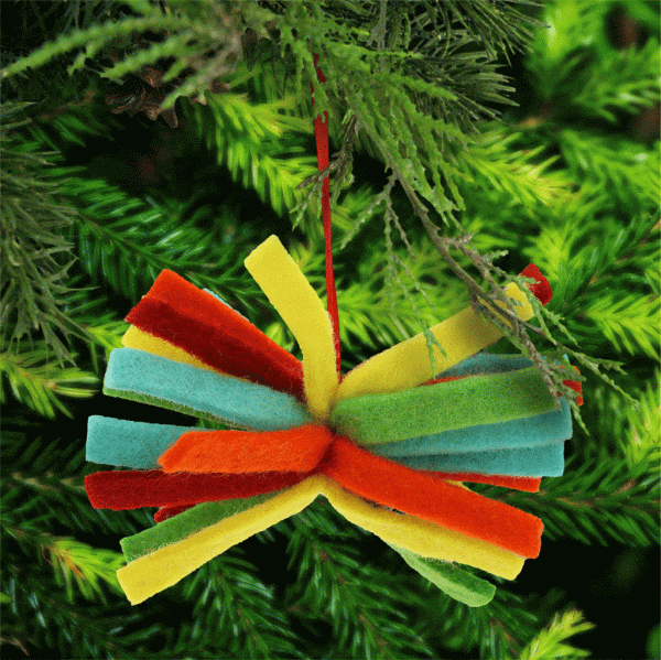 Color Burst Felt Ornament For Discount