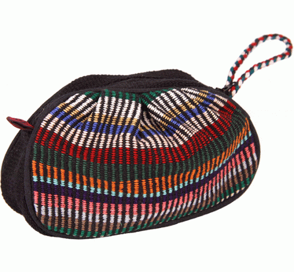 Midnight Stripe Woven Pouch Hot on Sale