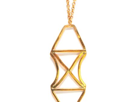 Axis Brass Necklace on Sale