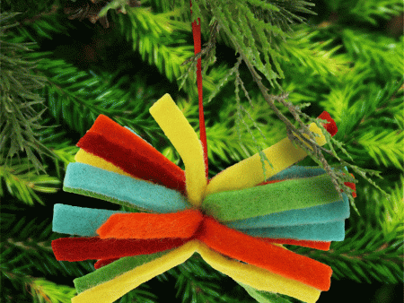 Color Burst Felt Ornament For Discount