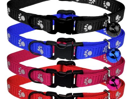 Reflective Paw Print Cat Collar Online Hot Sale