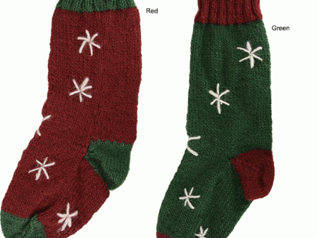 Wool Snowflake Stocking Sale