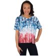 Tie-Dye Patriotic Dolman Top Online now