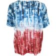 Tie-Dye Patriotic Dolman Top Online now