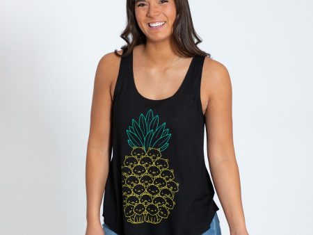 Cat Pineapple Tank Top Hot on Sale