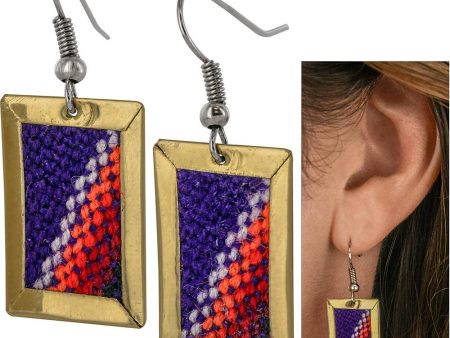 Woven Aguayo Rainbow Earrings Fashion