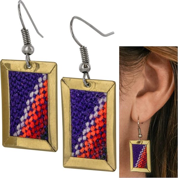 Woven Aguayo Rainbow Earrings Fashion