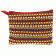 Crochet Stripe Cosmetic Bag Hot on Sale