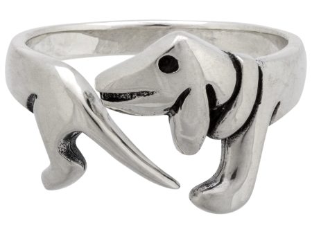 Dachshund Sterling Wrap Ring Cheap