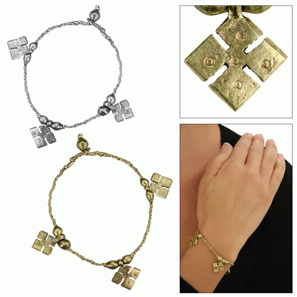 Ethiopian Yabe Cross Bracelet on Sale