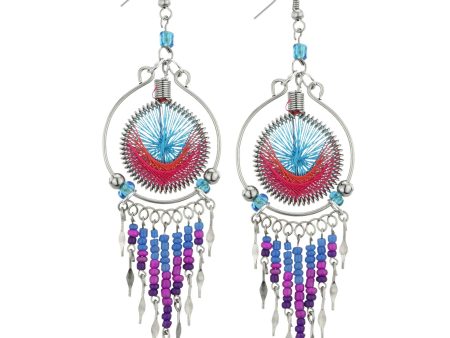 Peruvian Thread Chandelier Earrings Fashion