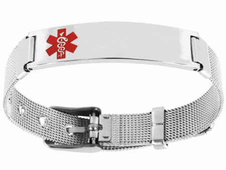 Adjustable Mesh Medic Alert Bracelet Fashion