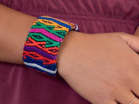 Upcycled Huipil Cuff For Discount