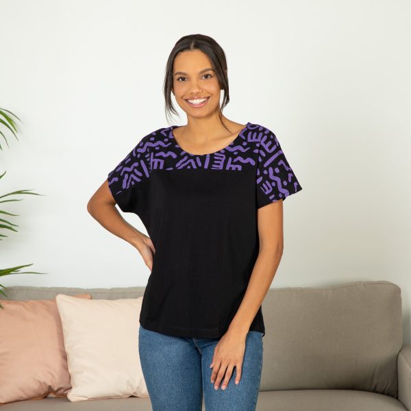 Textile Traditions Printed Plum Top Online Hot Sale