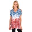 Tie-Dye Americana Cold Shoulder Tunic For Discount