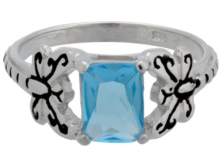 Dragonfly Gemstone & Sterling Ring Hot on Sale