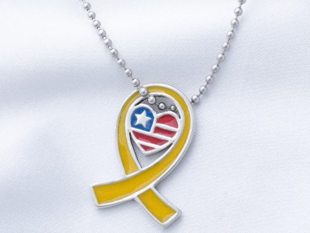 America in My Heart Yellow Ribbon Necklace Sale