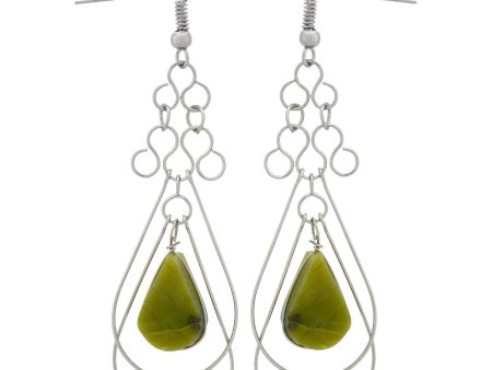 Teardrop Loops Stone Earrings Online now