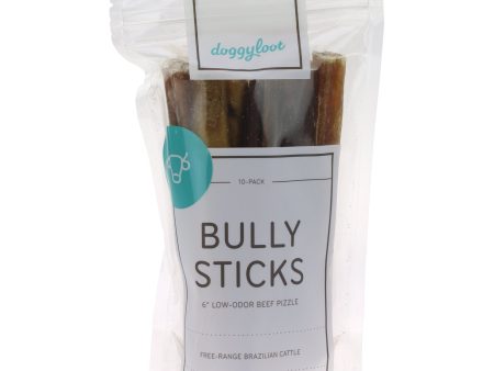 Doggyloot Low Odor Bully Sticks 6-Inch on Sale