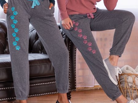 Walking Paws Burnout Sweatpants with Pockets Cheap